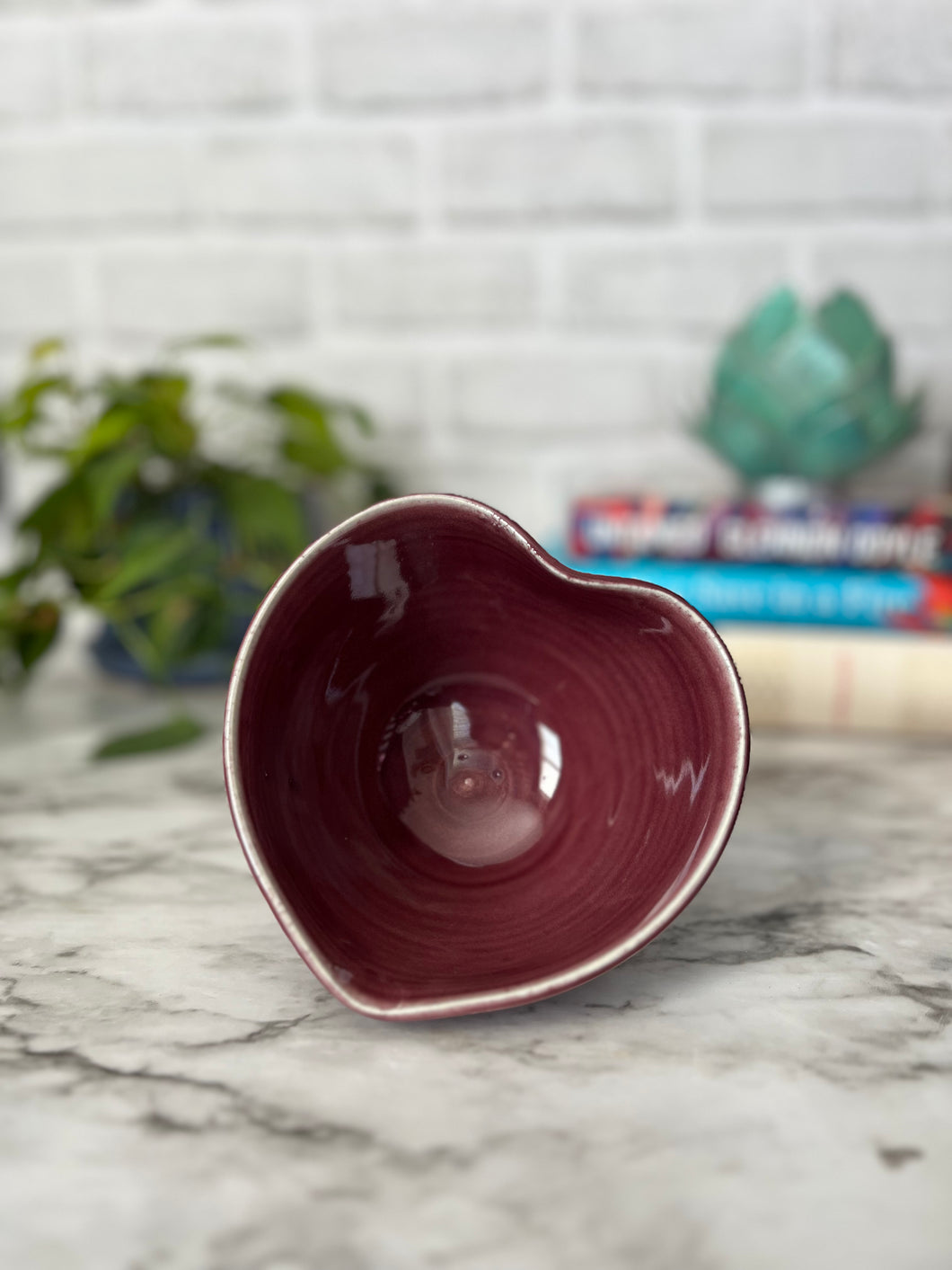 Small June Perry Red Heart Bowl