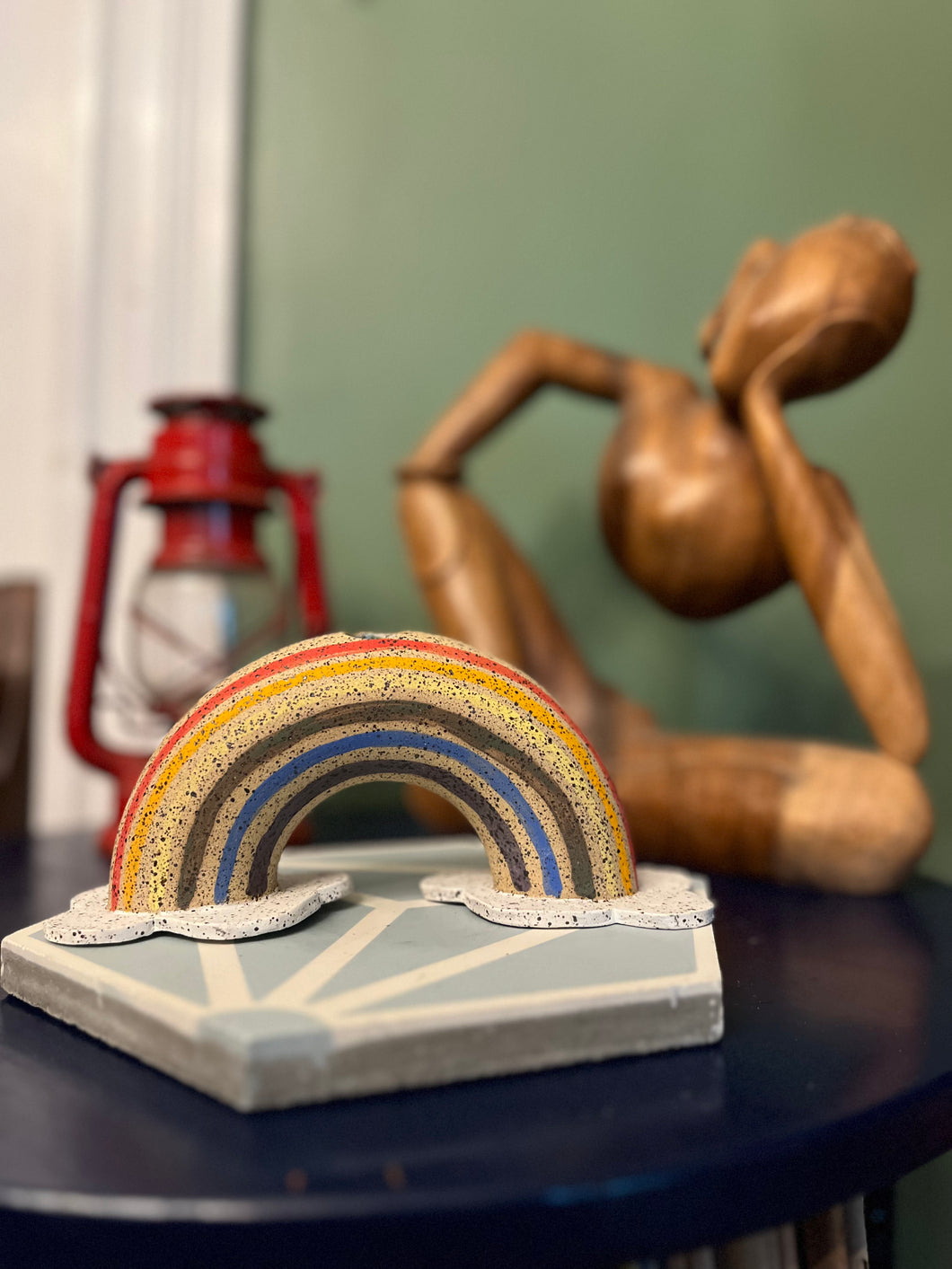 Rainbow Vase with Cloud Feet